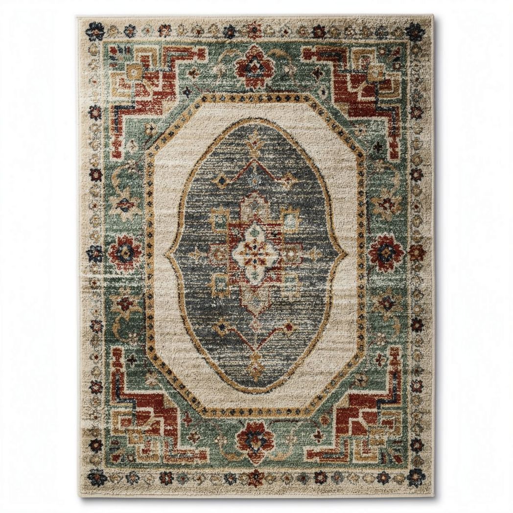 Tapis oriental en polyester multicolore dimensions 160 x 230 x 1cm